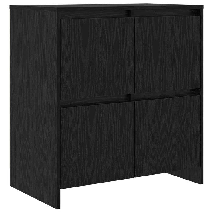 Bufet 2 pcs Stejar Negru 70 x 41 x 75 cm Lemn compozit WALTI