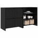 Bufet cu raft cu ușă 2 pcs Stejar negru 70 x 41 x 75 cm Lemn compozit - WALTI WALTI