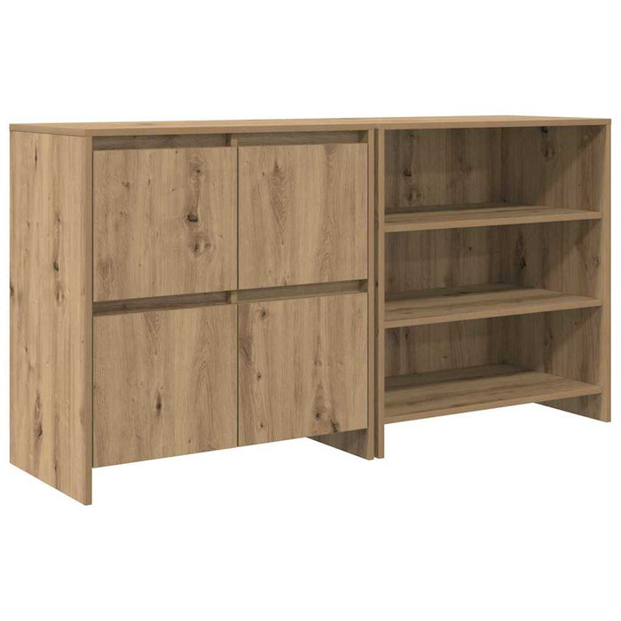 Bufet 2 pcs stejar artizanal 70 x 41 x 75 cm Lemn compozit - WALTI WALTI