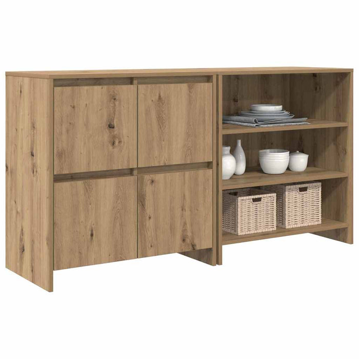 Bufet 2 pcs stejar artizanal 70 x 41 x 75 cm Lemn compozit - WALTI WALTI