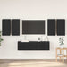Set comodă TV 6 pcs Stejar negru 60 x 30 x 30 cm Lemn compozit - WALTI WALTI