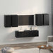 Set comodă TV 6 pcs Stejar negru 60 x 30 x 30 cm Lemn compozit - WALTI WALTI