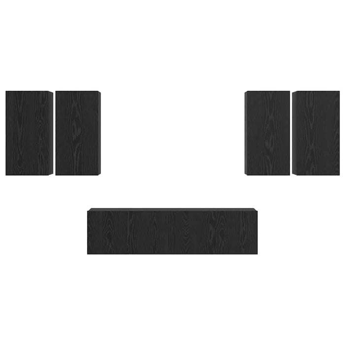Set comodă TV 6 pcs Stejar negru 60 x 30 x 30 cm Lemn compozit - WALTI WALTI