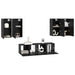 Set comodă TV 6 pcs Stejar negru 60 x 30 x 30 cm Lemn compozit - WALTI WALTI