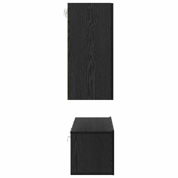 Set comodă TV 6 pcs Stejar negru 60 x 30 x 30 cm Lemn compozit - WALTI WALTI