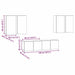 Set comodă TV 6 pcs Stejar negru 60 x 30 x 30 cm Lemn compozit - WALTI WALTI