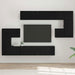 Set comodă TV Pe perete 10 pcs Stejar Negru Lemn compozit - WALTI WALTI