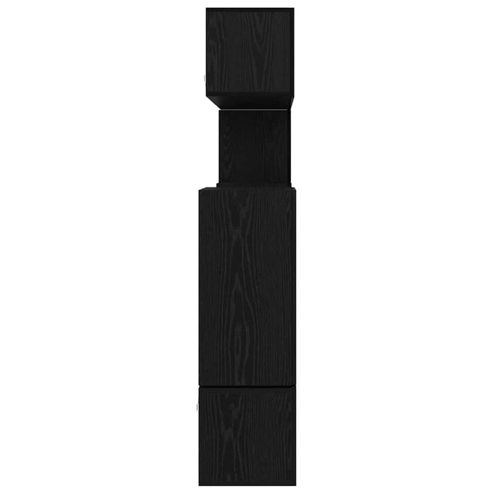 Set comodă TV Pe perete 10 pcs Stejar Negru Lemn compozit - WALTI WALTI