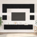 Set comodă TV Pe perete 8 pcs Stejar Negru Lemn compozit - WALTI WALTI