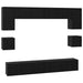 Set comodă TV Pe perete 8 pcs Stejar Negru Lemn compozit - WALTI WALTI