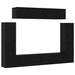 Set comodă TV cu raft 8 pcs Stejar negru 80 x 30 x 30.5 cm - WALTI WALTI