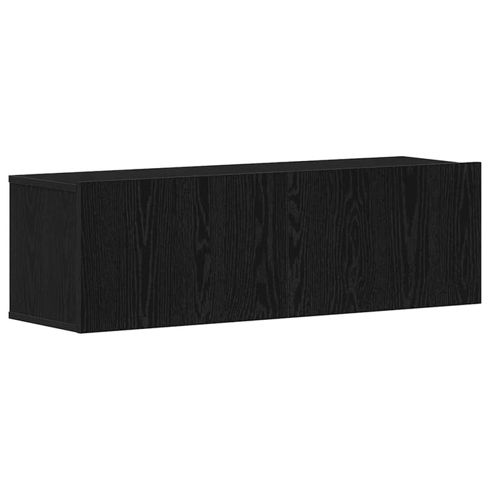 Set comodă TV cu sertar 4 pcs Stejar Negru Lemn compozit - WALTI WALTI