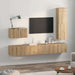 Set comodă TV cu sertar 4 pcs Stejar Artizanal Lemn compozit - WALTI WALTI