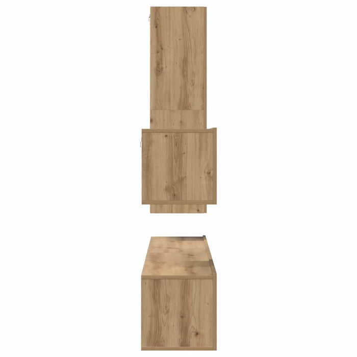 Set comodă TV cu sertar 4 pcs Stejar Artizanal Lemn compozit - WALTI WALTI