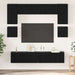 Set comodă TV Pe perete 8 pcs Stejar Negru Lemn compozit - WALTI WALTI