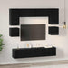 Set comodă TV Pe perete 8 pcs Stejar Negru Lemn compozit - WALTI WALTI