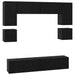 Set comodă TV Pe perete 8 pcs Stejar Negru Lemn compozit - WALTI WALTI