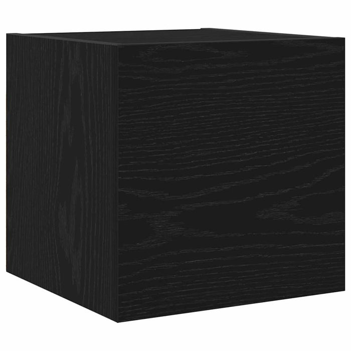 Set comodă TV Pe perete 8 pcs Stejar Negru Lemn compozit - WALTI WALTI