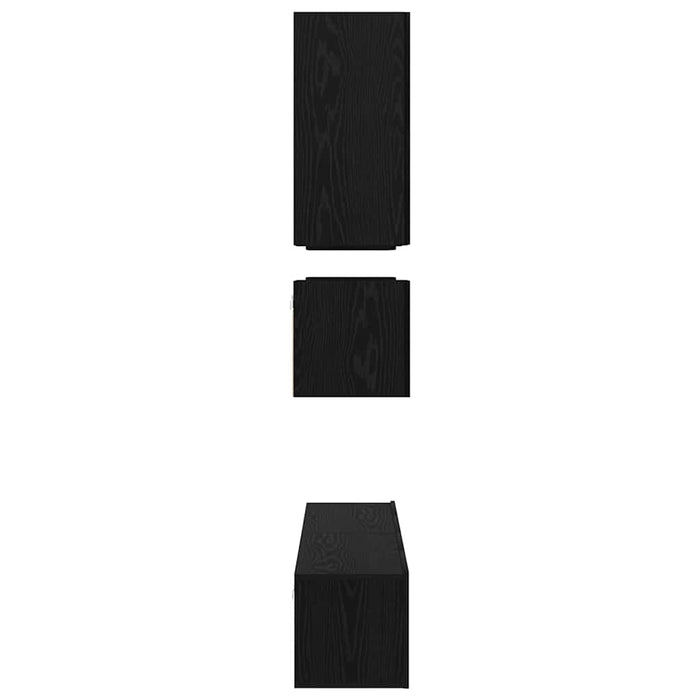Set comodă TV Pe perete 8 pcs Stejar Negru Lemn compozit - WALTI WALTI