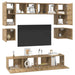 Set comodă TV Pe perete 8 pcs Stejar Artizanal Lemn compozit - WALTI WALTI