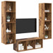 Set dulap TV 3 pcs Lemn vechi 37 x 37 x 142.5 cm Lemn compozit - WALTI WALTI