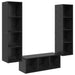 Set dulap TV cu raft Pe perete 3 pcs Stejar negru 37 x 37 x 142.5 cm - WALTI WALTI