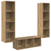 Set dulap TV cu raft 3 pcs stejar artizanal 37 x 37 x 142.5 cm - WALTI WALTI
