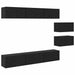 Set comodă TV Pe perete 8 pcs Stejar negru 60 x 30 x 30.5 cm - WALTI WALTI