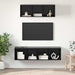 Set dulap TV cu raft Pe perete 2 pcs Stejar negru 37 x 37 x 142.5 cm - WALTI WALTI