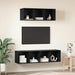 Set dulap TV cu raft Pe perete 2 pcs Stejar negru 37 x 37 x 142.5 cm - WALTI WALTI