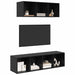 Set dulap TV cu raft Pe perete 2 pcs Stejar negru 37 x 37 x 142.5 cm - WALTI WALTI