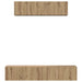 Set dulap TV 4 pcs stejar artizanal Mediu 80 x 30 x 30 cm - WALTI WALTI