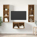 Set dulap TV cu raft Lemn vechi 37 x 37 x 107 cm Lemn compozit - WALTI WALTI