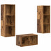 Set dulap TV cu raft Lemn vechi 37 x 37 x 107 cm Lemn compozit - WALTI WALTI