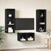 Set dulap TV Stejar negru 37 x 37 x 107 cm Lemn compozit - WALTI WALTI