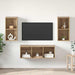 Set dulap TV stejar artizanal 37 x 37 x 107 cm Lemn compozit - WALTI WALTI