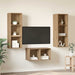 Set dulap TV stejar artizanal 37 x 37 x 107 cm Lemn compozit - WALTI WALTI