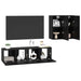 Set Dulap TV cu raft cu depozitare cu ușă 4 pcs Stejar negru 120 x 30 x 30 cm - WALTI WALTI