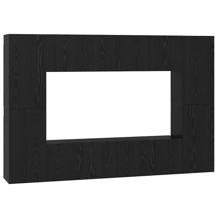 Set comodă TV cu raft 8 pcs Stejar negru 181 x 30 x 120 cm - WALTI WALTI