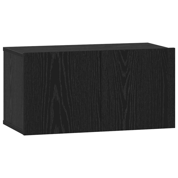 Set comodă TV cu raft 8 pcs Stejar negru 181 x 30 x 120 cm - WALTI WALTI