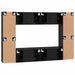 Set comodă TV cu raft 8 pcs Stejar negru 181 x 30 x 120 cm - WALTI WALTI