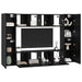Set comodă TV cu raft 8 pcs Stejar negru 181 x 30 x 120 cm - WALTI WALTI