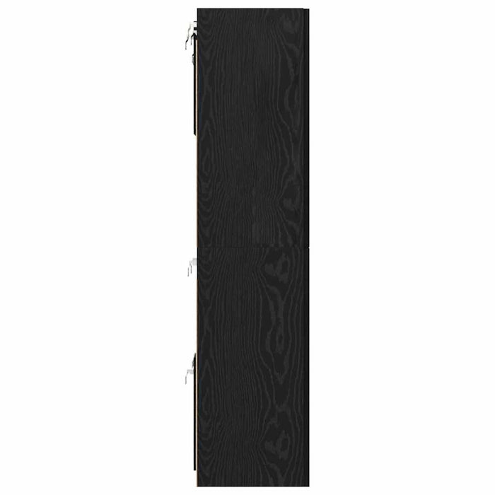 Set comodă TV cu raft 8 pcs Stejar negru 181 x 30 x 120 cm - WALTI WALTI
