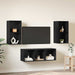 Set comodă TV Pe perete 3 pcs Stejar Negru Lemn compozit - WALTI WALTI