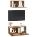 Set comodă TV Pe perete 2 pcs Lemn Vechi Lemn compozit - WALTI WALTI