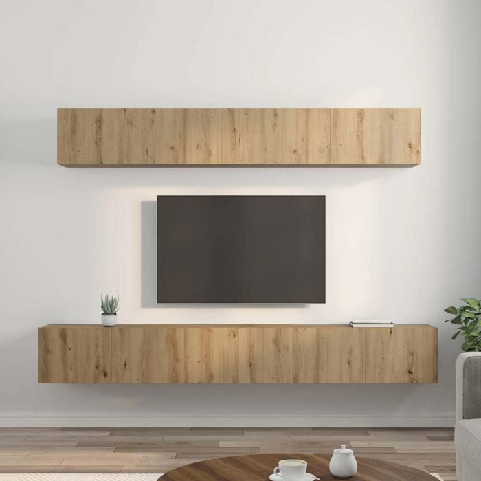 Set dulap TV 5 pcs stejar artizanal 80 x 30 x 30 cm Mediu - WALTI WALTI