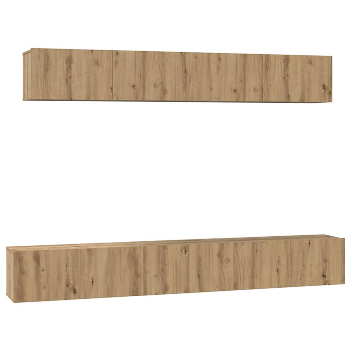 Set dulap TV 5 pcs stejar artizanal 80 x 30 x 30 cm Mediu - WALTI WALTI