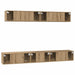 Set dulap TV 5 pcs stejar artizanal 80 x 30 x 30 cm Mediu - WALTI WALTI