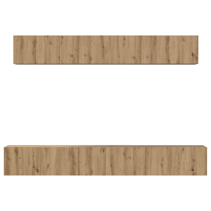 Set dulap TV 5 pcs stejar artizanal 80 x 30 x 30 cm Mediu - WALTI WALTI