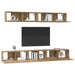 Set dulap TV 5 pcs stejar artizanal 80 x 30 x 30 cm Mediu - WALTI WALTI